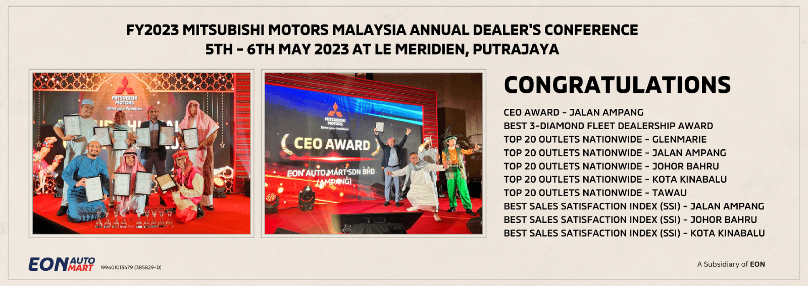 Mitsubishi Motors Dealer Conference FY2022 Award
